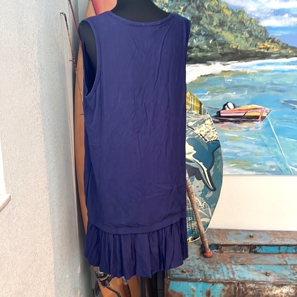 ⭐️Haani, Navy Casual Dress, Tasseled,Completely Lined, Excellent Condition, PXL - Picture 5 of 9